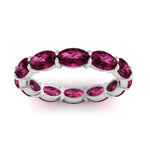 Load image into Gallery viewer, east-west-oval-shape-6-carat-eternity-pink-sapphire-wedding-band-in-white-gold-FDEWB8425OVGSADRPIANGLE5-6.00CT-NL-WG