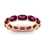 Load image into Gallery viewer, east-west-oval-shape-6-carat-eternity-pink-sapphire-wedding-band-in-yellow-gold-FDEWB8425OVGSADRPIANGLE5-6.00CT-NL-YG