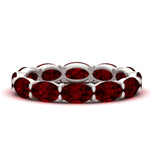 Load image into Gallery viewer, east-west-oval-shape-6-carat-eternity-ruby-wedding-band-in-white-gold-FDEWB8425OVGRUDR-6.00CT-NL-WG