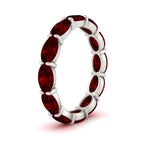 Load image into Gallery viewer, east-west-oval-shape-6-carat-eternity-ruby-wedding-band-in-white-gold-FDEWB8425OVGRUDRANGLE2-6.00CT-NL-WG