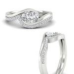 Load image into Gallery viewer, east-west-oval-wedding-band-ring-set-in-white-gold-fdens7806ovangle3-nl-wg.jpg?v=1759991829
