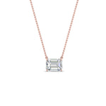 Load image into Gallery viewer, Emerald Cut East West Solitaire Pendant
