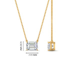 Load image into Gallery viewer, Emerald Cut East West Solitaire Pendant

