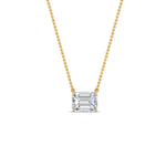 Load image into Gallery viewer, Emerald Cut East West Solitaire Pendant
