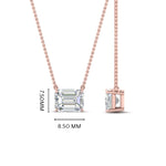 Load image into Gallery viewer, Emerald Cut East West Solitaire Pendant
