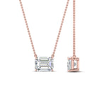 Load image into Gallery viewer, Emerald Cut East West Solitaire Pendant
