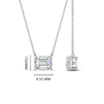 Load image into Gallery viewer, Emerald Cut East West Solitaire Pendant
