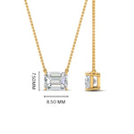 Load image into Gallery viewer, Emerald Cut East West Solitaire Pendant

