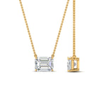 Load image into Gallery viewer, Emerald Cut East West Solitaire Pendant
