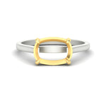 Load image into Gallery viewer, East West Semi Mount 2 Tone Engagement Ring