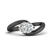 East West Swirl Oval Ring