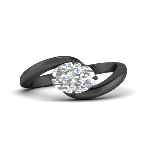 East West Swirl Oval Ring