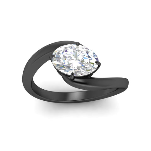 East West Swirl Oval Ring