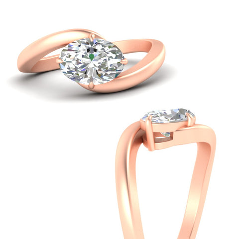 East West Swirl Oval Ring