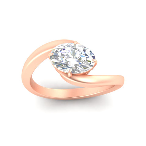 East West Swirl Oval Ring