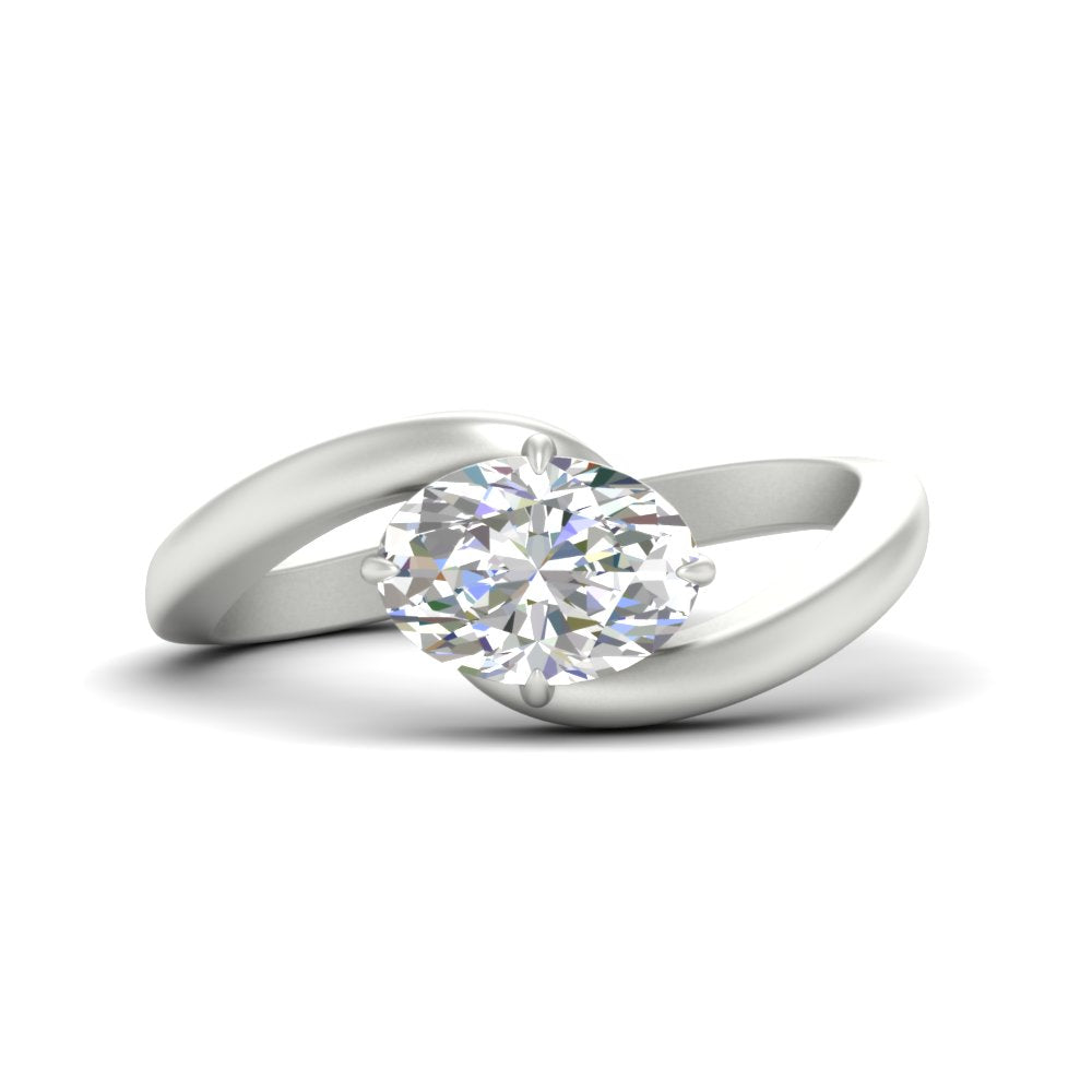 East West Swirl Oval Ring