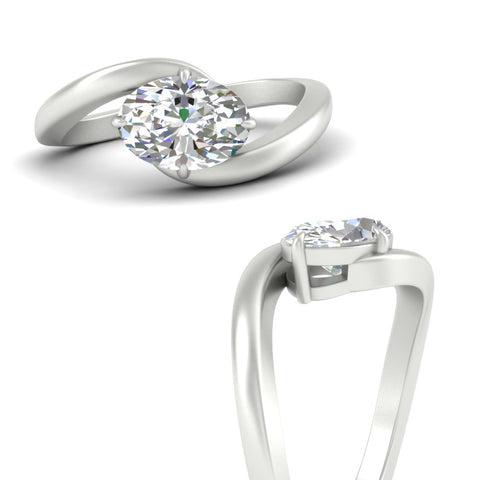 East West Swirl Oval Ring