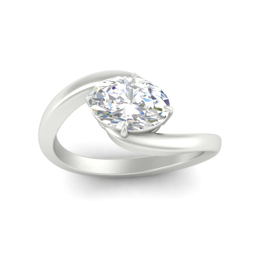 East West Swirl Oval Ring