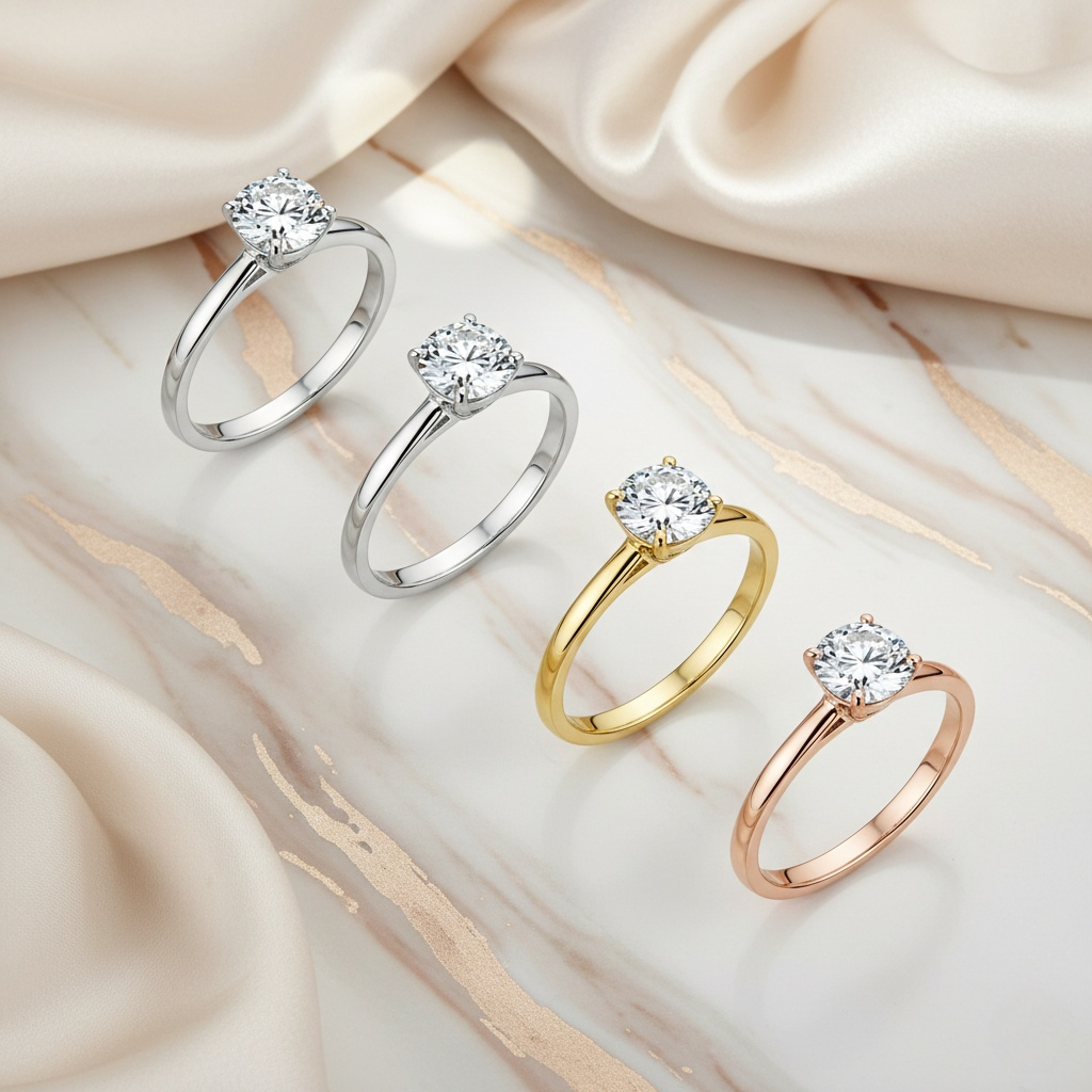 Lab Grown Engagement Rings by Metal