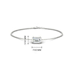 Load image into Gallery viewer, elegant-0.50-ct.-emerald-bezel-chain-bracelet-in-white-gold-FDBRC11133EM-0.50CT-NL-WG
