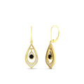 Thumbnail 86 - elegant-diamond-and-black-diamond-milgrain-openwork-dangle-earrings-in-yellow-gold-FDEAR11389GBLACK-NL-YG