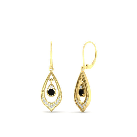 elegant-diamond-and-black-diamond-milgrain-openwork-dangle-earrings-in-yellow-gold-FDEAR11389GBLACK-NL-YG
