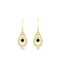 Thumbnail 89 - elegant-diamond-and-black-diamond-milgrain-openwork-dangle-earrings-in-yellow-gold-FDEAR11389GBLACK-NL-YG