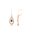 Thumbnail 17 - elegant-diamond-and-emerald-milgrain-openwork-dangle-earrings-in-rose-gold-FDEAR11389GEMGR-NL-RG