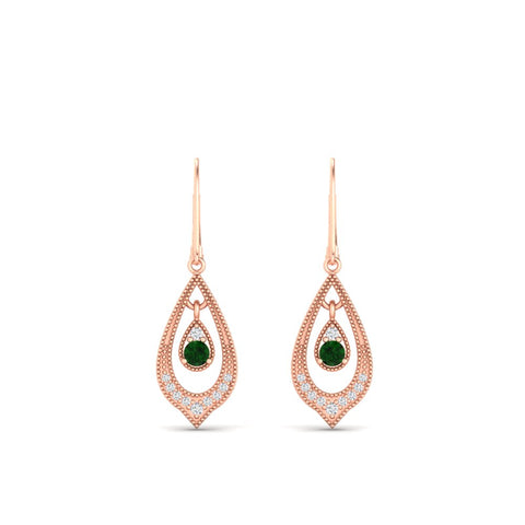 elegant-diamond-and-emerald-milgrain-openwork-dangle-earrings-in-rose-gold-FDEAR11389GEMGR-NL-RG