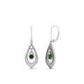 Thumbnail 46 - elegant-diamond-and-emerald-milgrain-openwork-dangle-earrings-in-white-gold-FDEAR11389GEMGR-NL-WG