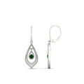 Thumbnail 47 - elegant-diamond-and-emerald-milgrain-openwork-dangle-earrings-in-white-gold-FDEAR11389GEMGR-NL-WG