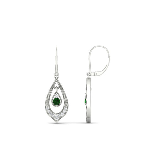 elegant-diamond-and-emerald-milgrain-openwork-dangle-earrings-in-white-gold-FDEAR11389GEMGR-NL-WG