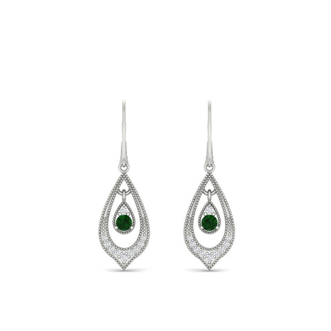 elegant-diamond-and-emerald-milgrain-openwork-dangle-earrings-in-white-gold-FDEAR11389GEMGR-NL-WG