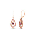 Thumbnail 11 - elegant-diamond-and-pink-sapphire-milgrain-openwork-dangle-earrings-in-rose-gold-FDEAR11389GSADRPI-NL-RG