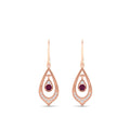Thumbnail 14 - elegant-diamond-and-pink-sapphire-milgrain-openwork-dangle-earrings-in-rose-gold-FDEAR11389GSADRPI-NL-RG