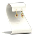 Thumbnail 75 - elegant-diamond-and-pink-sapphire-milgrain-openwork-dangle-earrings-in-yellow-gold-FDEAR11389GSADRPI-NL-YG