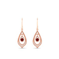 Thumbnail 24 - elegant-diamond-and-ruby-milgrain-openwork-dangle-earrings-in-rose-gold-FDEAR11389GRUDR-NL-RG