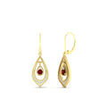Thumbnail 81 - elegant-diamond-and-ruby-milgrain-openwork-dangle-earrings-in-yellow-gold-FDEAR11389GRUDR-NL-YG