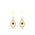 Thumbnail 84 - elegant-diamond-and-ruby-milgrain-openwork-dangle-earrings-in-yellow-gold-FDEAR11389GRUDR-NL-YG