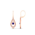 Thumbnail 7 - elegant-diamond-and-sapphire-milgrain-openwork-dangle-earrings-in-rose-gold-FDEAR11389GSABL-NL-RG