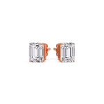 Load image into Gallery viewer, elegant-emerald-cut-stud-earrings-one-carat-diamond-in-rose-gold-FD-EAR10411EM-1.00CT-NL-RG