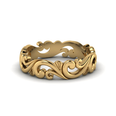 Filigree Simple Wedding Band