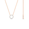 Load image into Gallery viewer, elegant-minimalist-circle-necklace-in-rose-gold-FDPD11271ANGLE2-0.25CT_20-NL-RG