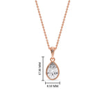 Load image into Gallery viewer, Bezel Pear Water Drop Solitaire Pendant
