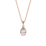 Load image into Gallery viewer, Bezel Pear Water Drop Solitaire Pendant
