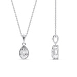 Load image into Gallery viewer, Bezel Pear Water Drop Solitaire Pendant
