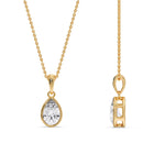 Load image into Gallery viewer, Bezel Pear Water Drop Solitaire Pendant
