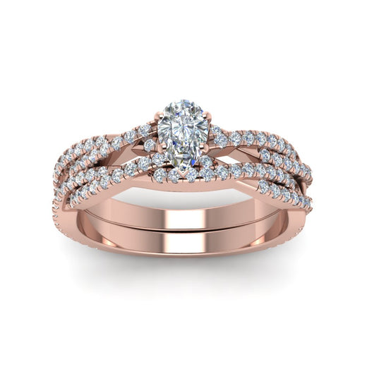 elegant-pear-cut-lab-grown-twisted-vine-bridal-ring-set-in-14K-rose-gold-FD8233PEANGLE5-NL-RG