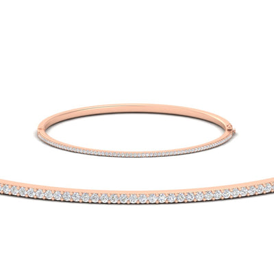 Elegant Round Diamond Bangle Bracelet
