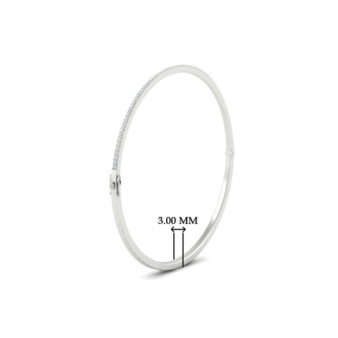 Elegant Round Diamond Bangle Bracelet